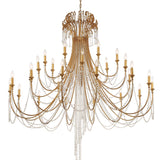 Crystorama Arcadia 28 Light Antique Gold Chandelier