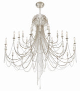 Crystorama Arcadia 28 Light Antique Silver Chandelier