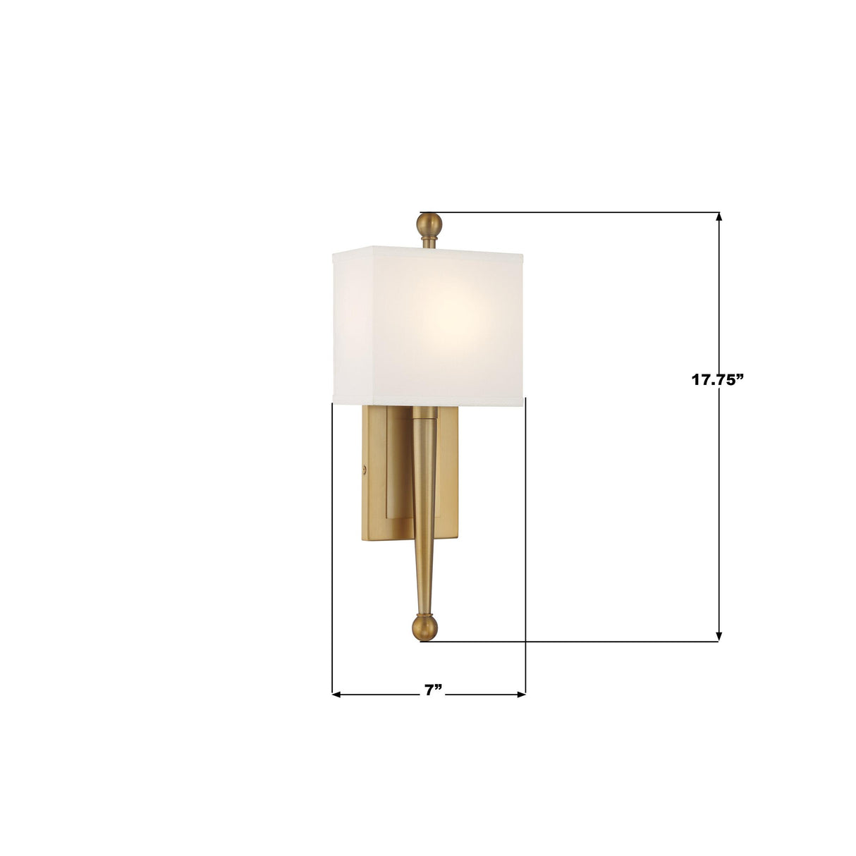 Crystorama Ardson 1 Light Vibrant Gold Sconce