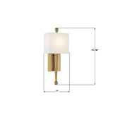 Crystorama Ardson 1 Light Vibrant Gold Sconce