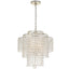 Crystorama Arielle 4 Light Antique Silver Chandelier