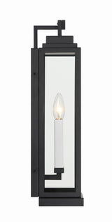 Crystorama Aspen 2 Light Matte Black Outdoor Sconce