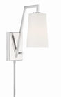 Crystorama Avon 1 Light Polished Nickel Task Sconce