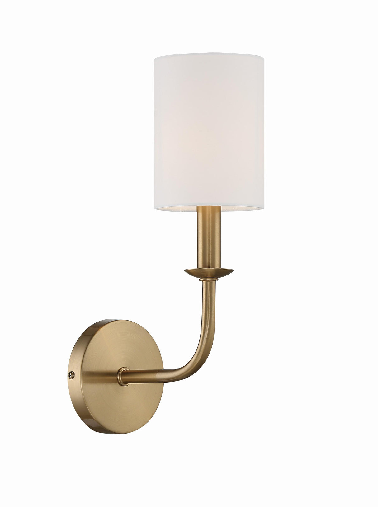 Crystorama Bailey 1 Light Aged Brass Sconce