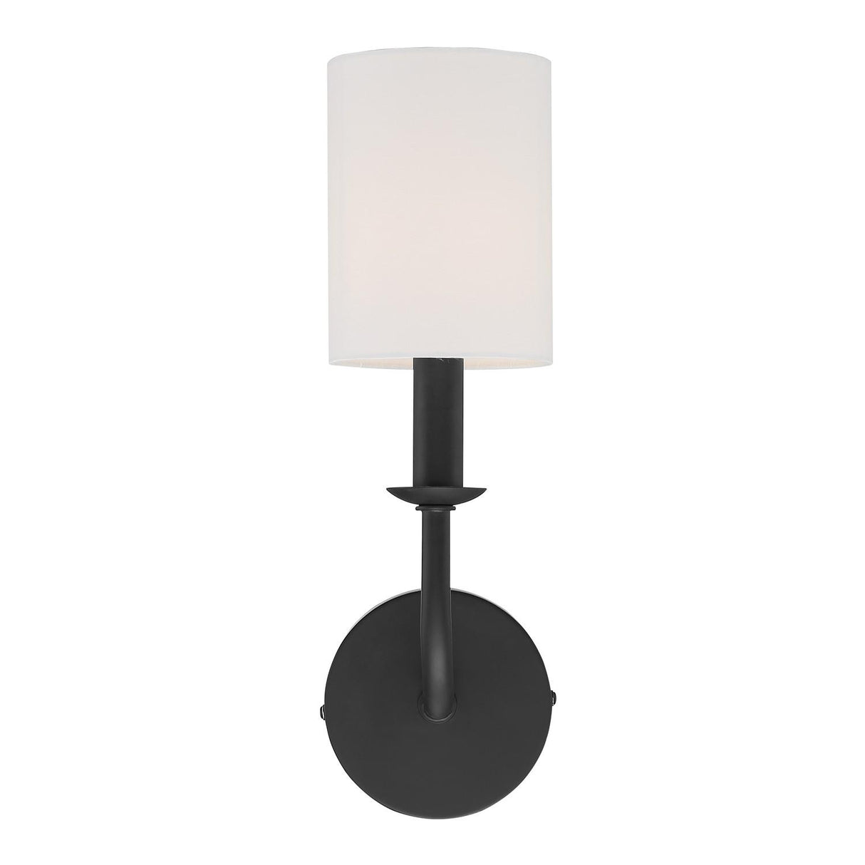 Crystorama Bailey 1 Light Matte Black Sconce