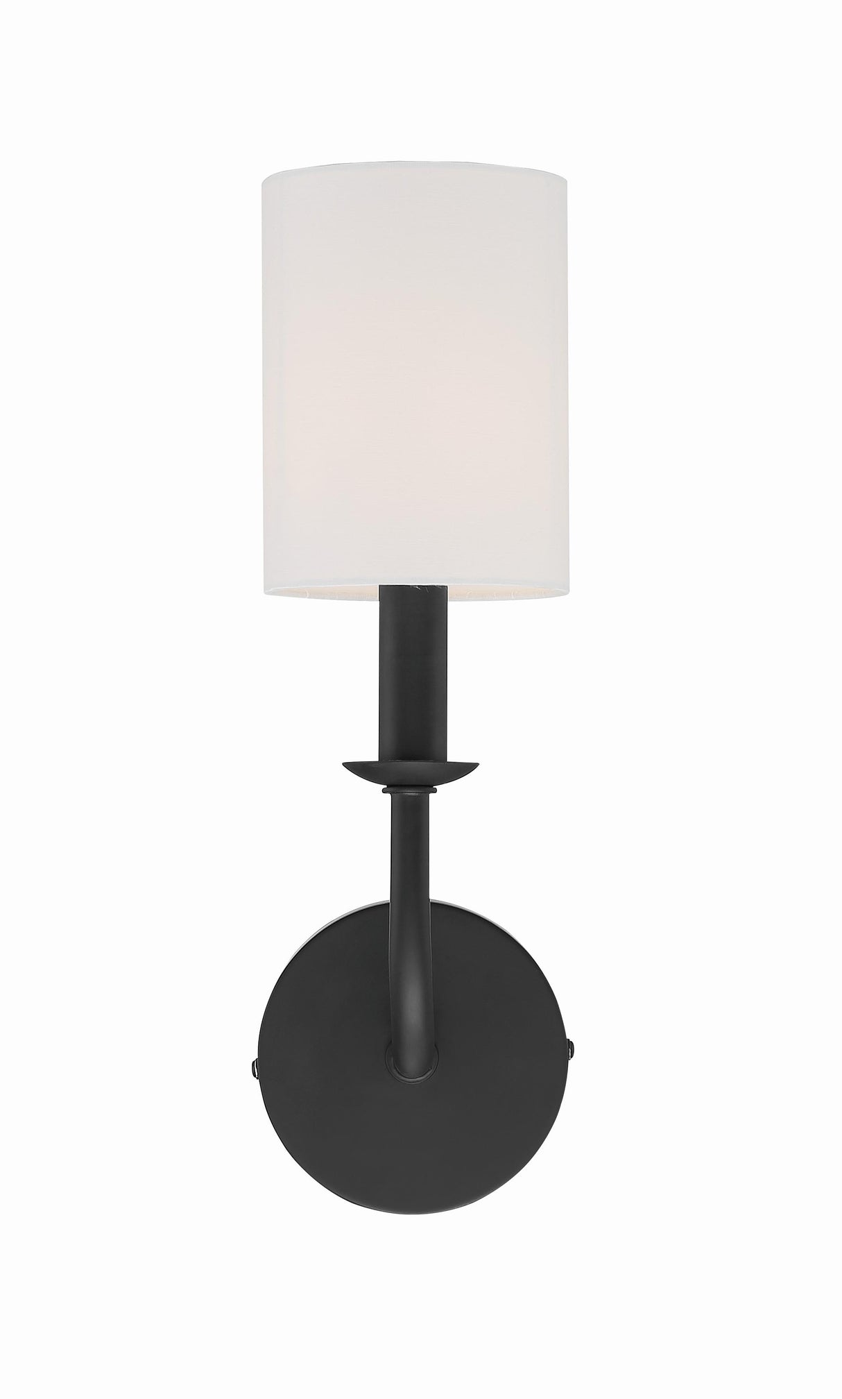 Crystorama Bailey 1 Light Matte Black Sconce