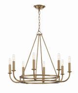 Crystorama Bailey 8 Light Aged Brass Chandelier