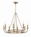 Crystorama Bailey 8 Light Aged Brass Chandelier