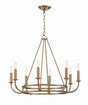 Crystorama Bailey 8 Light Aged Brass Chandelier