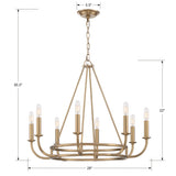 Crystorama Bailey 8 Light Aged Brass Chandelier