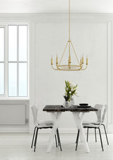 Crystorama Bailey 8 Light Aged Brass Chandelier