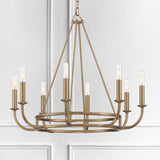 Crystorama Bailey 8 Light Aged Brass Chandelier