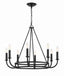 Crystorama Bailey 8 Light Matte Black Chandelier