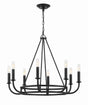 Crystorama Bailey 8 Light Matte Black Chandelier