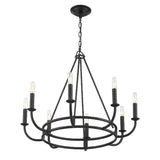 Crystorama Bailey 8 Light Matte Black Chandelier