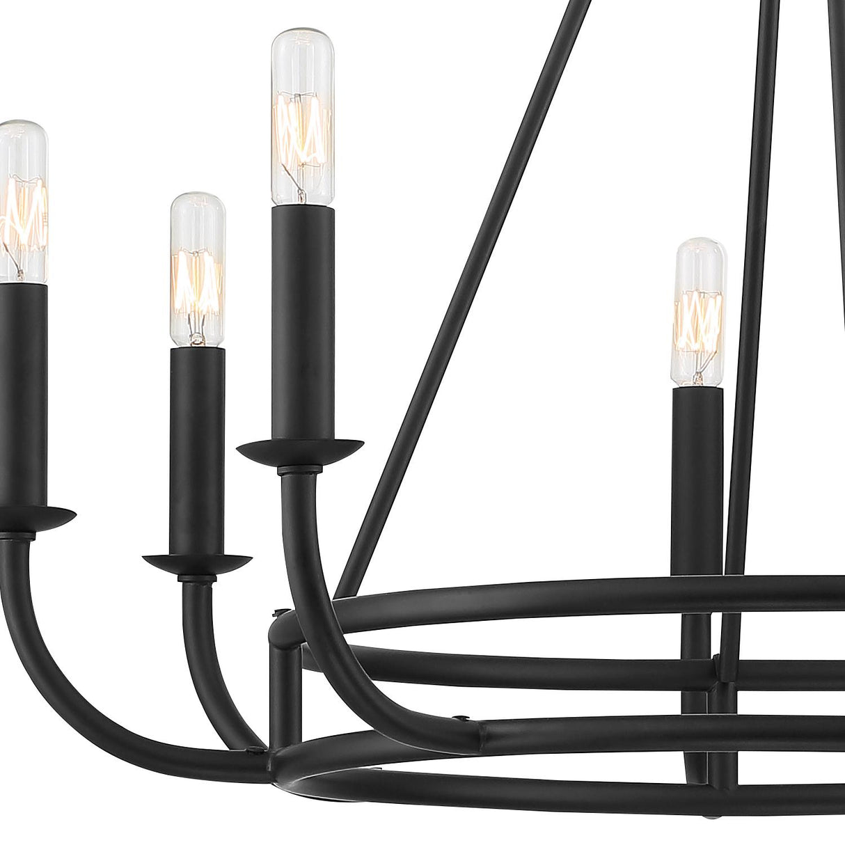 Crystorama Bailey 8 Light Matte Black Chandelier