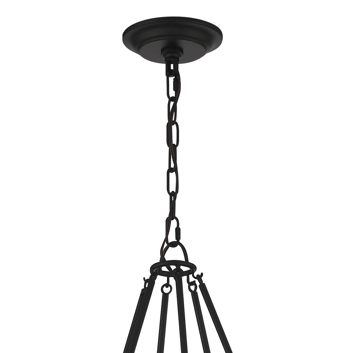 Crystorama Bailey 8 Light Matte Black Chandelier