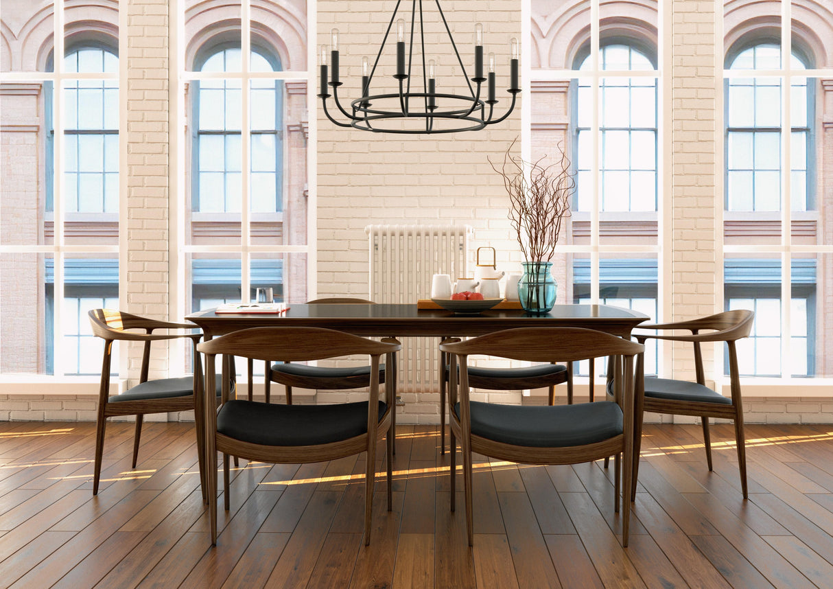Crystorama Bailey 8 Light Matte Black Chandelier