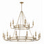 Crystorama Bailey 18 Light Aged Brass Chandelier