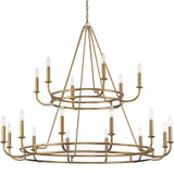 Crystorama Bailey 18 Light Aged Brass Chandelier