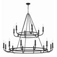 Crystorama Bailey 18 Light Matte Black Chandelier