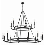 Crystorama Bailey 18 Light Matte Black Chandelier