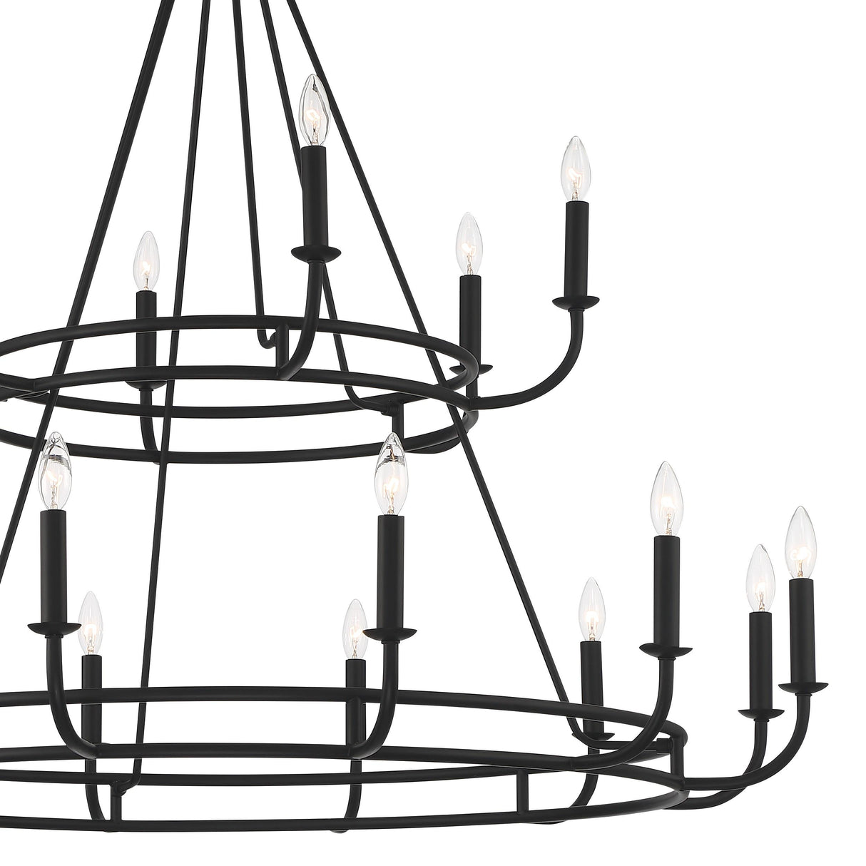 Crystorama Bailey 18 Light Matte Black Chandelier