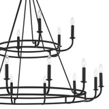 Crystorama Bailey 18 Light Matte Black Chandelier