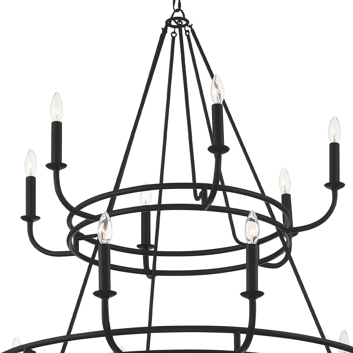 Crystorama Bailey 18 Light Matte Black Chandelier