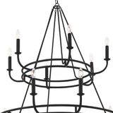 Crystorama Bailey 18 Light Matte Black Chandelier