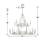 Crystorama Bailey 18 Light Polished Nickel Chandelier