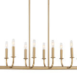 Crystorama Bailey 12 Light Aged Brass Linear Chandelier