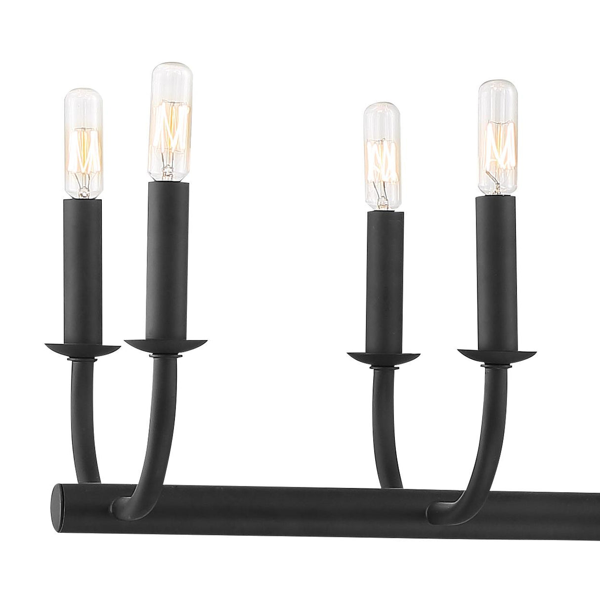 Crystorama Bailey 12 Light Matte Black Linear Chandelier