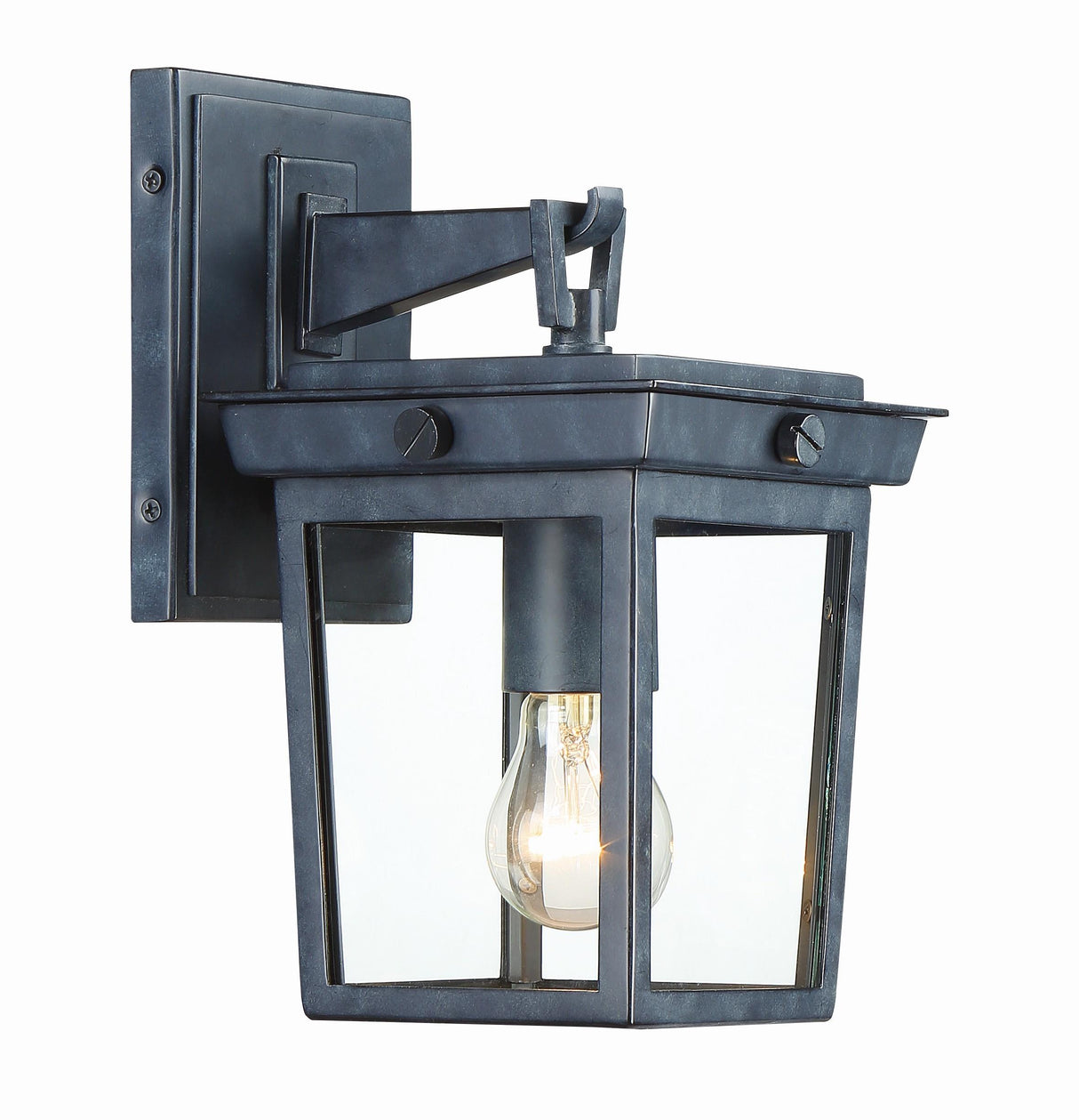 Crystorama Belmont 1 Light Graphite Outdoor Sconce