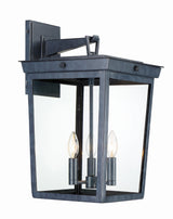 Crystorama Belmont 3 Light Graphite Outdoor Sconce