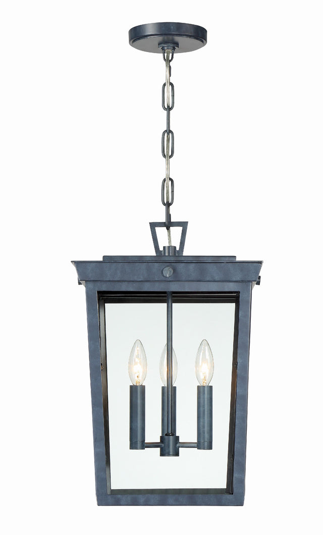 Crystorama Belmont 3 Light Graphite Outdoor Pendant