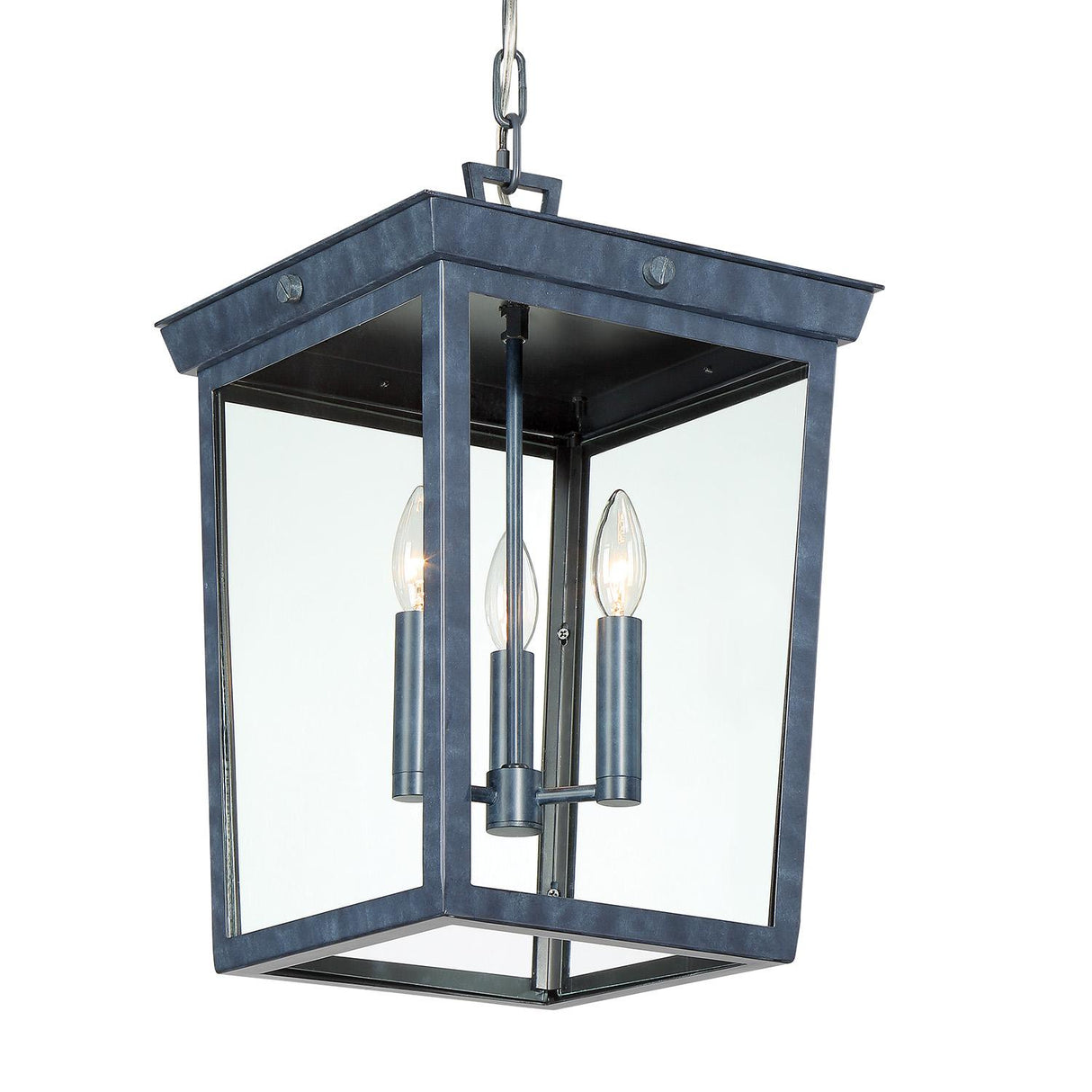 Crystorama Belmont 3 Light Graphite Outdoor Pendant