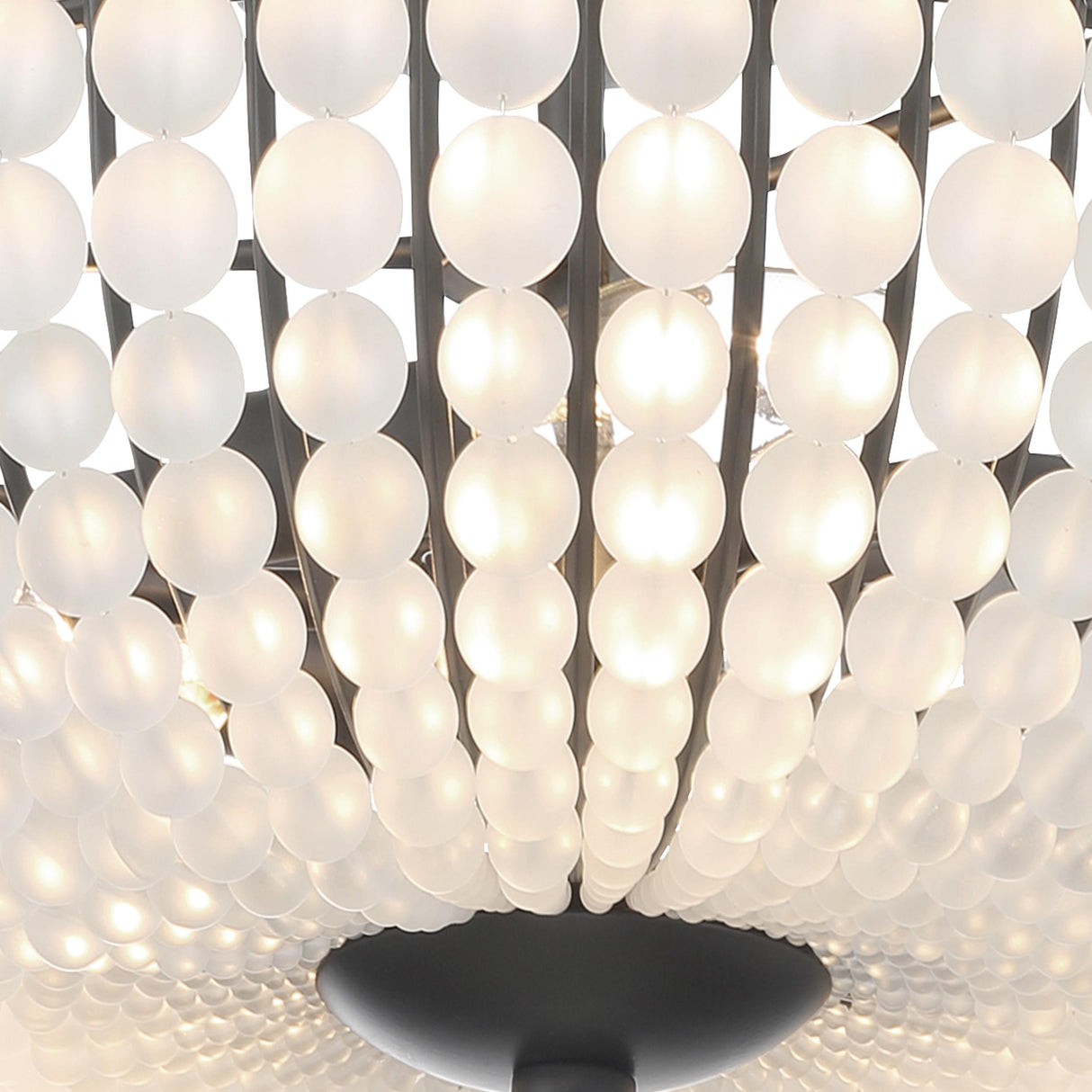 Crystorama Bella 3 Light Matte Black Semi Flush Mount