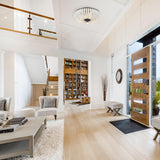 Crystorama Bella 3 Light Matte Black Semi Flush Mount