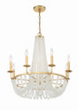 Crystorama Bella 8 Light Antique Gold Chandelier