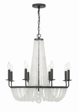 Crystorama Bella 8 Light Matte Black Chandelier