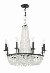 Crystorama Bella 8 Light Matte Black Chandelier