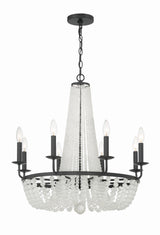 Crystorama Bella 8 Light Matte Black Chandelier