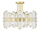 Crystorama Bolton 4 Light Aged Brass Semi Flush Mount