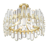 Crystorama Bolton 4 Light Aged Brass Semi Flush Mount