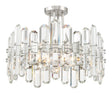 Crystorama Bolton 4 Light Polished Nickel Semi Flush Mount
