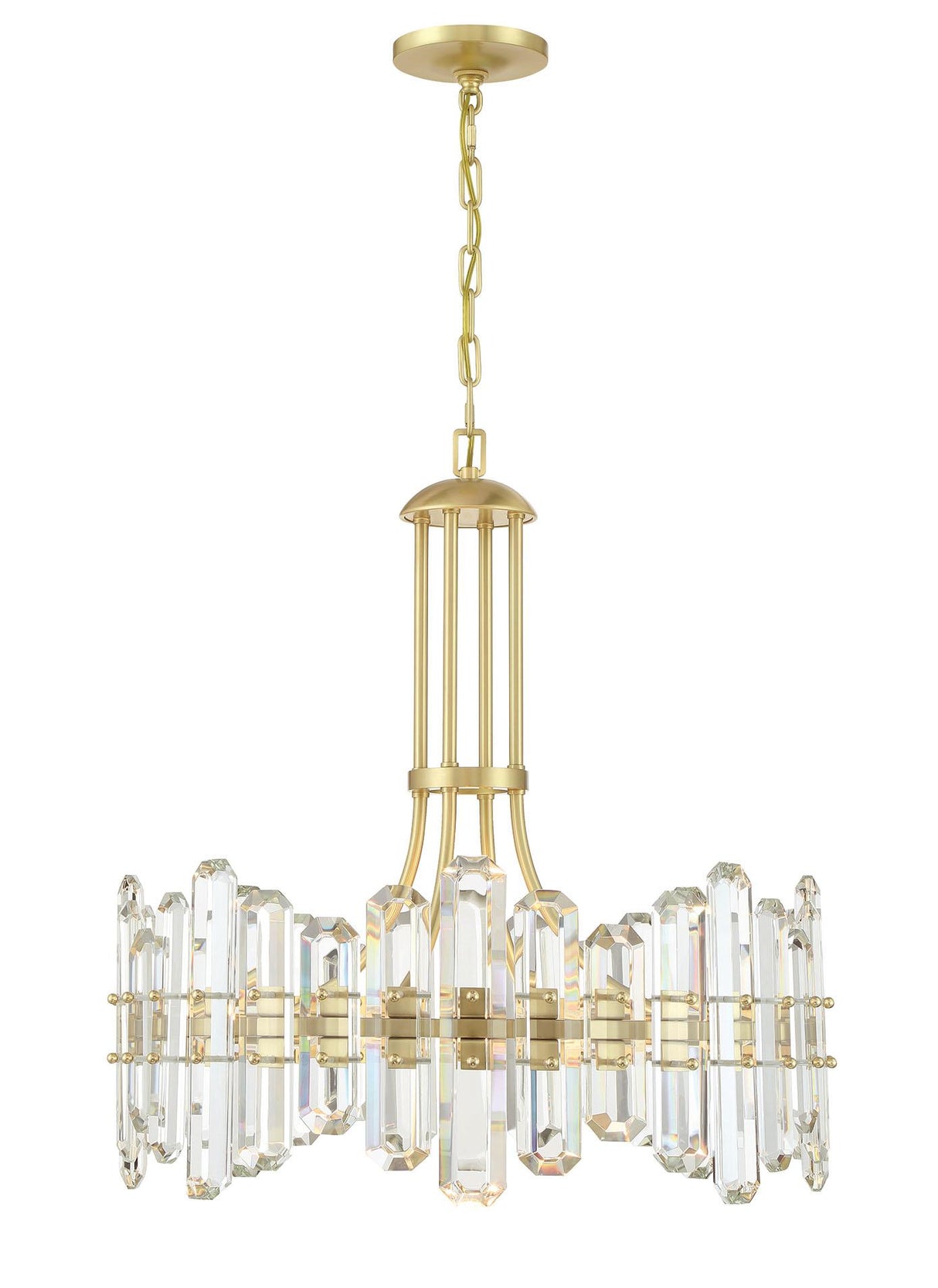 Crystorama Bolton 8 Light Aged Brass Chandelier