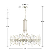 Crystorama Bolton 12 Light Polished Nickel Chandelier