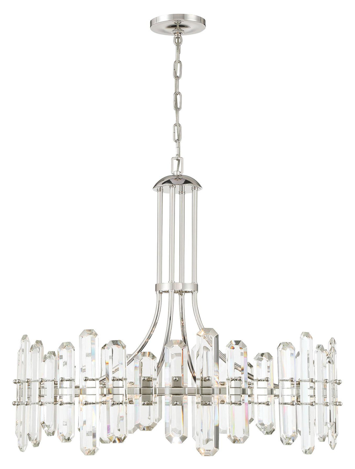 Crystorama Bolton 12 Light Polished Nickel Chandelier