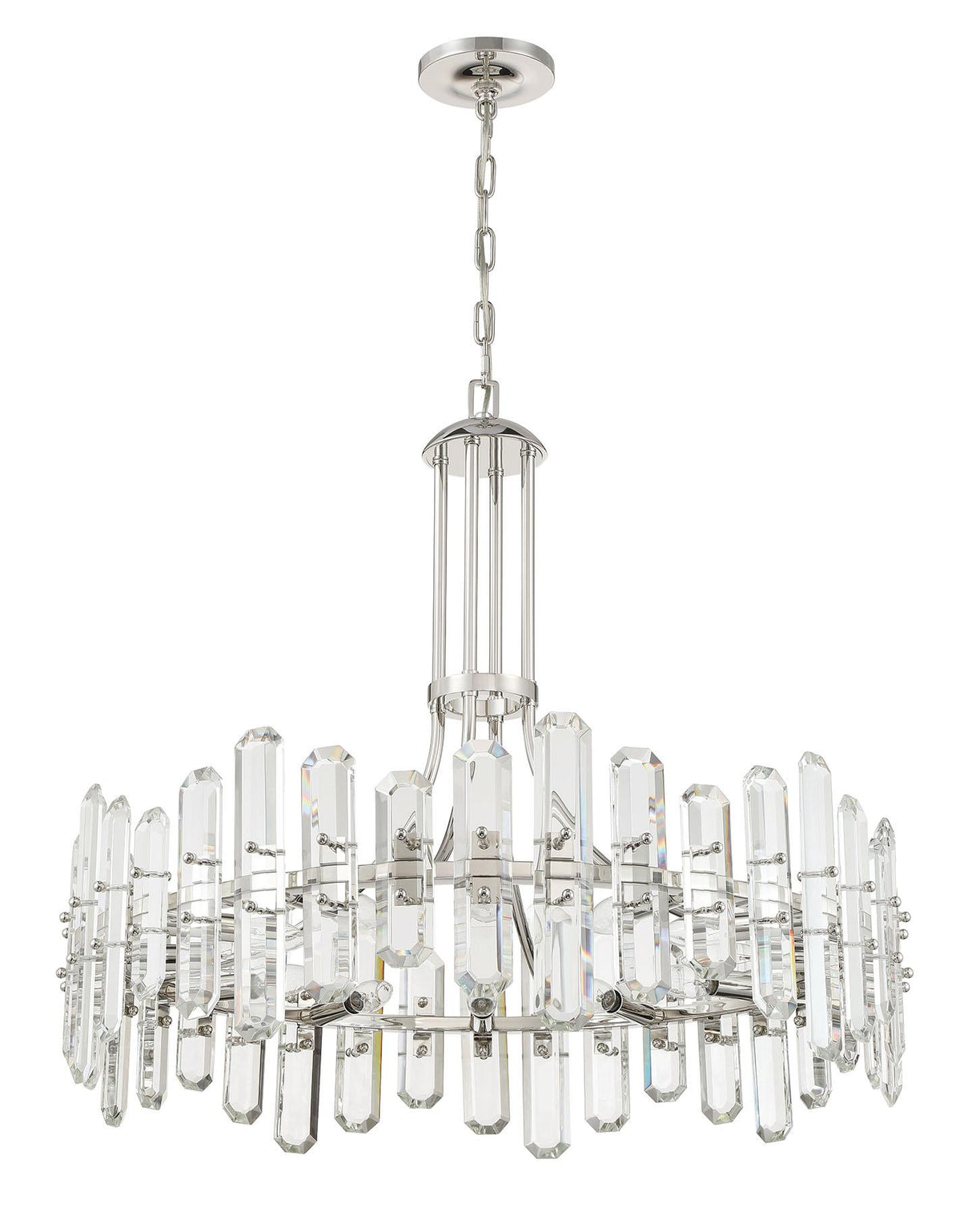 Crystorama Bolton 12 Light Polished Nickel Chandelier